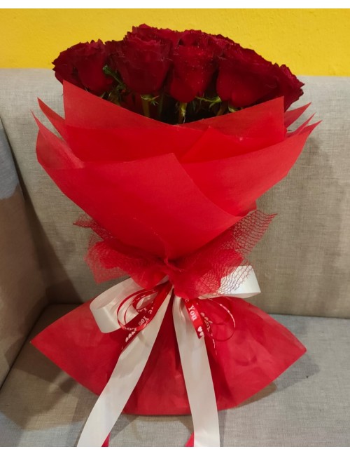 19 Red Rose Valentines Bouquet