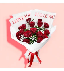 17 Red Rose I Love You Bouquet 2