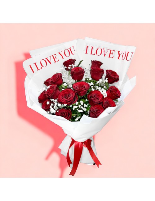 17 Red Rose I Love You Bouquet 2