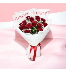 14 Red Rose I Love You Bouquet