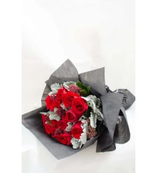 Red Roses in Black